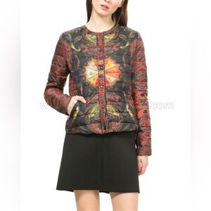 NEW🔸Desigual by Christian Lacroix Colorful Patterned light Puffer Jacket 40